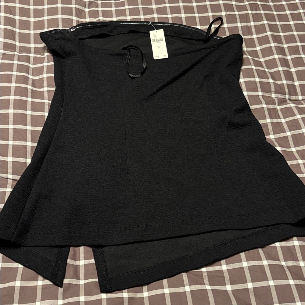BNWT Maeve strapless black zip top - Picture 6 of 8